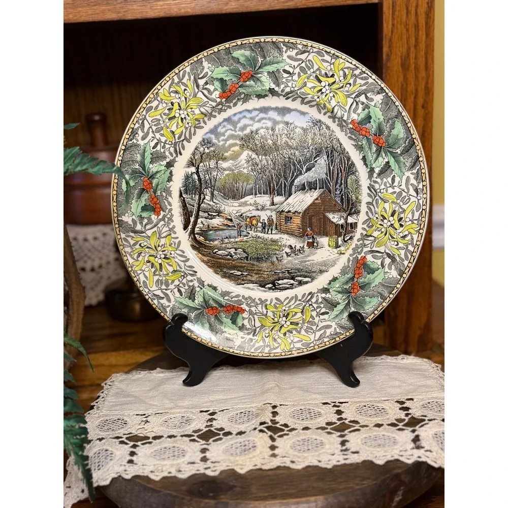 Adam's England Currier A Home in the Wilderness Plate 10.5